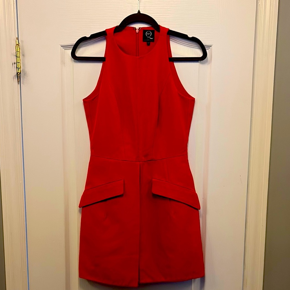 Alexander McQueen Dark Coral Halter Sheath Mini Dress